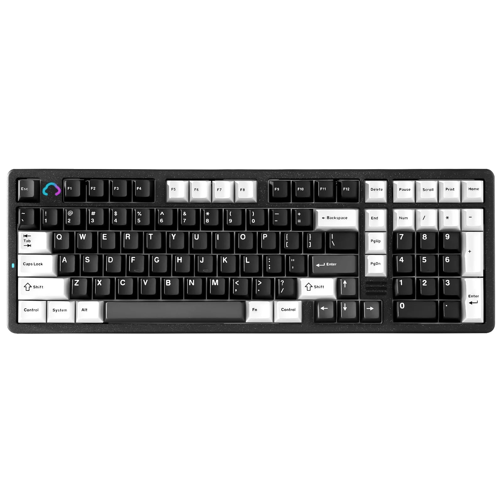 YUNZII AL98 Black Aluminum Mechanical Gaming Keyboard, QMK/VIA Wireless Custom RGB Keyboard, BT/2.4G/USB Gasket Win/Mac Keyboard