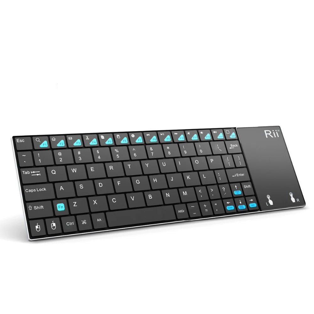 Russian Spanish English French Keyboard Wireless Rii K12+i12+ Mini Keyboard With Touchpad Mouse For Android Laptop PC TV Box